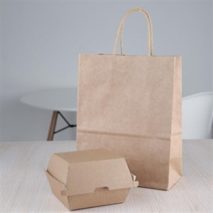 Petites Boîtes Hamburger Compostables 112mm - Lot 150 Kraft Fiesta