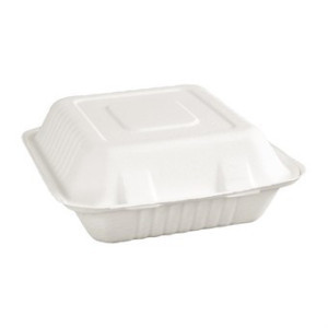 3-Compartment Bagasse Compostable Boxes 201mm - Pack of 200