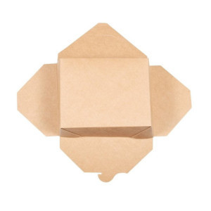 Compostable Cardboard Food Boxes No. 3 1800 ml - Pack of 180 - Vegware - Eco-friendly and practical!