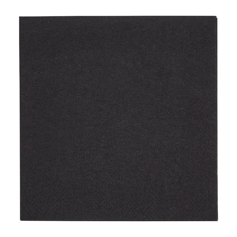 Cocktail Napkins 2 Ply Black - Pack of 4000 | Superior Quality