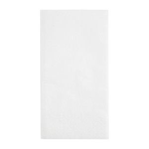 Serviettes Snacking 2 Plis 330mm Blanches, Lot de 2000 - Pliage 1/8 Recyclable