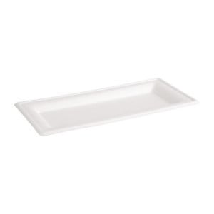 Rectangular Compostable Bagasse Plates 258mm