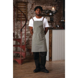 Cotton Khaki Bib Apron: Protection and Comfort