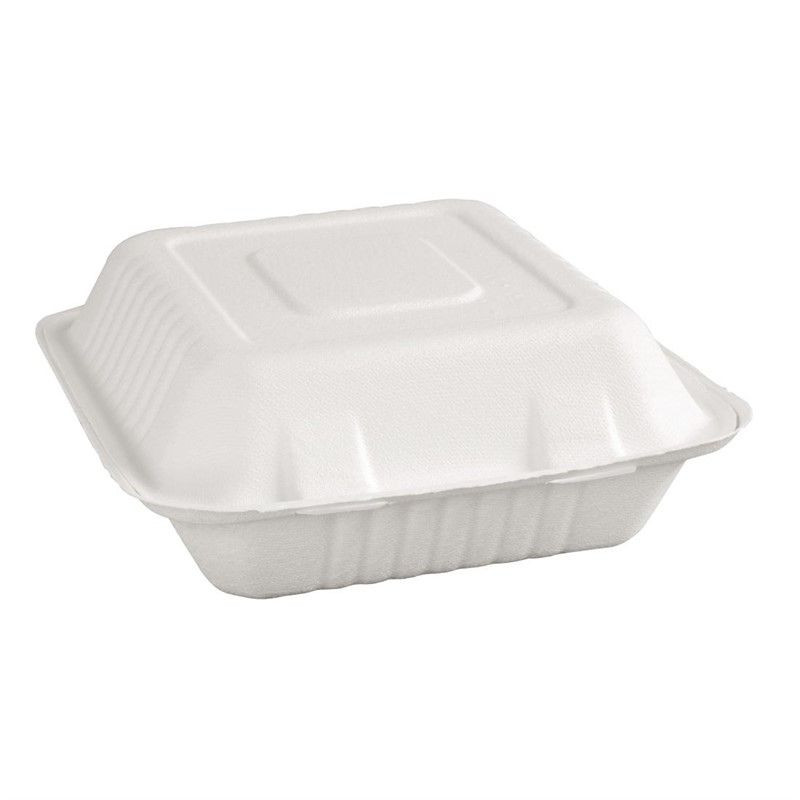 Kompostierbare Bagasse-Boxen 223mm - Packung mit 200, umweltfreundlich