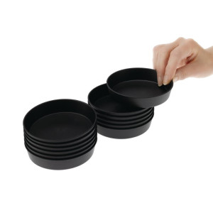 Lot de 12 Moules à Quiche Exoglass Matfer Bourgeat - Ø 100 mm