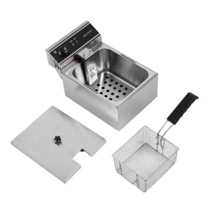 Professionelle Fritteuse 10 L 3000 W Edelstahl — Thermostat