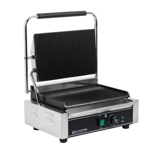Grill Panini Pro 2200 W Grooved 340x220 mm Stainless Steel