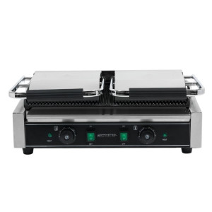 Grill Panini Double - Plaques Rainurées - Dynasteel