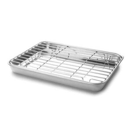 Oven Dish with Rack - 405 x 305 mm Lacor | Stainless Steel Quality and Versatility