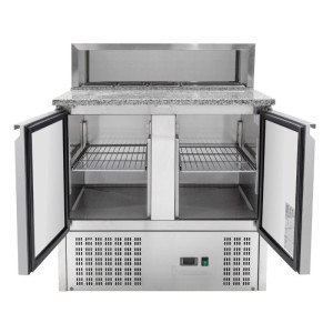 Refrigerated Pizza Counter - 2 Doors - 5 GN 1/6 Pans - Dynasteel