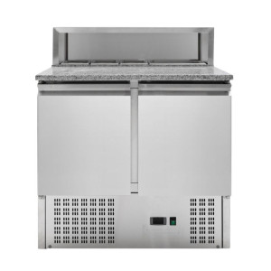 Refrigerated Pizza Counter - 2 Doors - 5 GN 1/6 Pans - Dynasteel