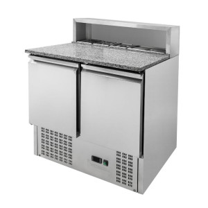 Refrigerated Pizza Counter - 2 Doors - 5 GN 1/6 Pans - Dynasteel