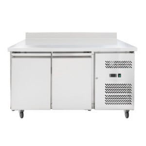 2-Door GN1/1 Refrigerated Table - Depth 700 with Backsplash - Dynasteel