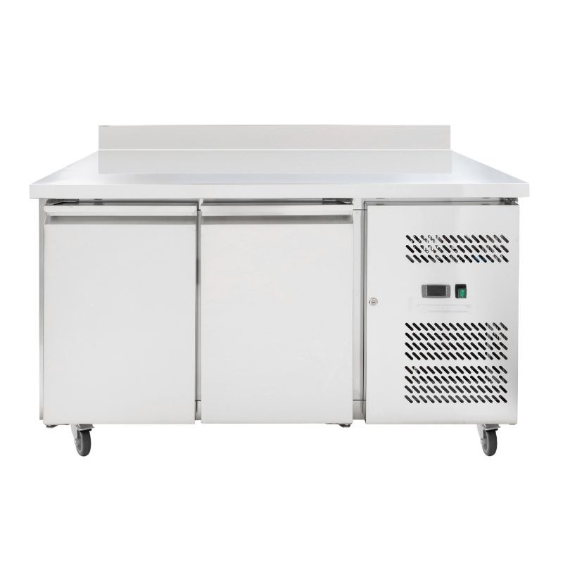 2-Door GN1/1 Refrigerated Table - Depth 700 with Backsplash - Dynasteel