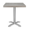 Plateau de Table Carré Mélamine Gris Bolero 600 mm