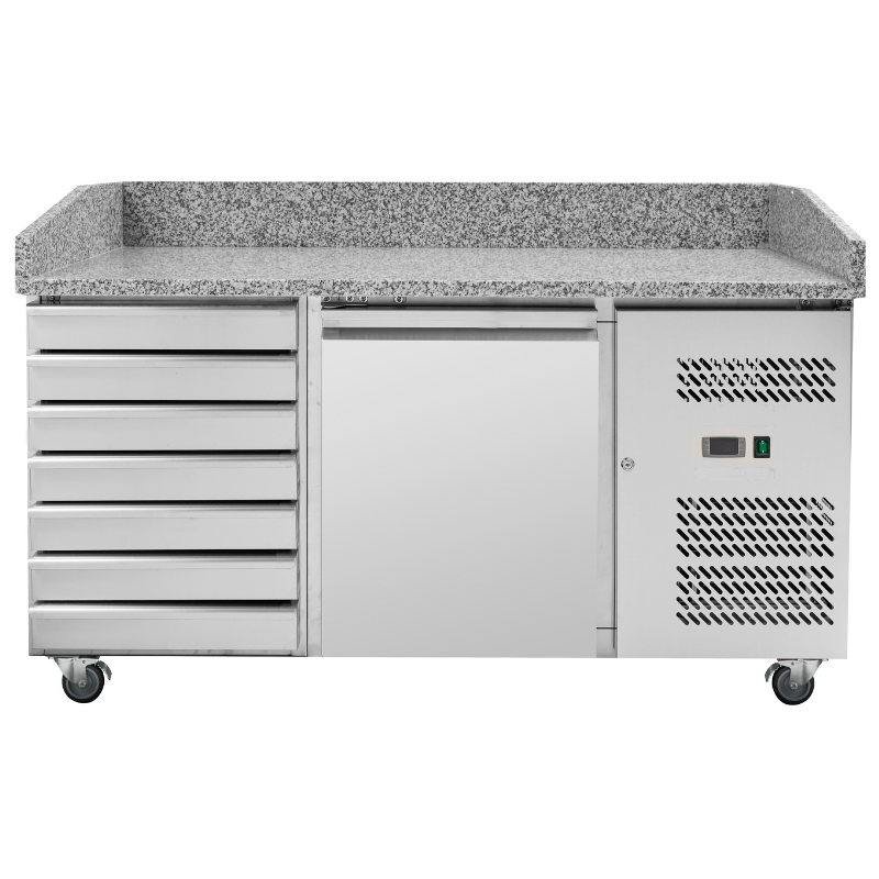 Pizza-Möbel 600x400 - 1 Tür und 7 Schubladen - Dynasteel Pizza-Möbel 600x400 - 1 Tür und 7 Schubladen - Dynasteel