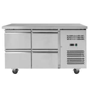 Refrigerated Positive Table - 4 Dynasteel Drawers: High professional quality