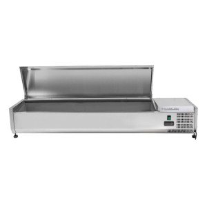 Saladette Réfrigérée à Poser Couvercle Inox - 7 x GN 1/4 - Dynasteel