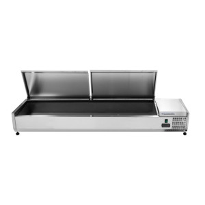 Saladette Réfrigérée à Poser Couvercle Inox - 8 x GN 1/3 - Dynasteel