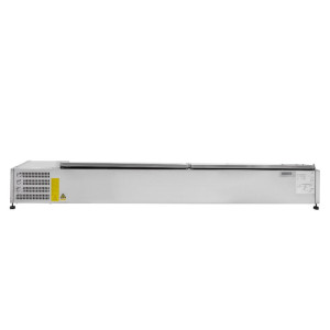 Refrigerated Saladette to Place Stainless Steel Lid - 9 x GN 1/3 - Dynasteel