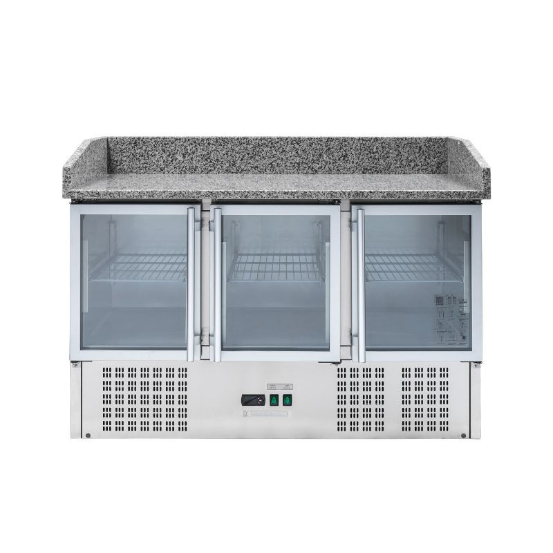 Kompakter Kühlschrank für Pizza - 3 Glastüren - Dynasteel Kompakter Kühlschrank für Pizza - 3 Glastüren - Dynasteel