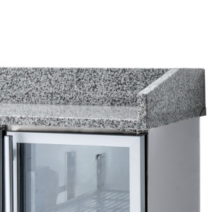Kompakter Kühlschrank für Pizza - 3 Glastüren - Dynasteel
