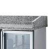 Compact Refrigerated Pizza Cabinet - 3 Glass Doors - Dynasteel