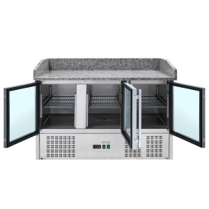 Kompakter Kühlschrank für Pizza - 3 Glastüren - Dynasteel