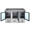 Compact Refrigerated Pizza Cabinet - 3 Glass Doors - Dynasteel
