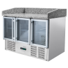 Kompakter Kühlschrank für Pizza - 3 Glastüren - Dynasteel