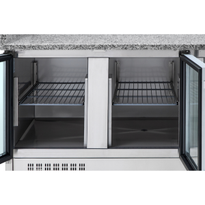 Kompakter Kühlschrank für Pizza - 3 Glastüren - Dynasteel