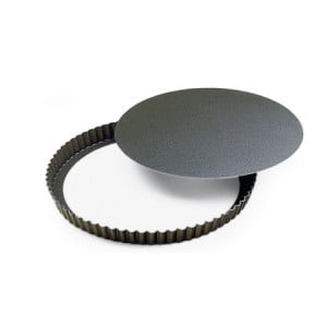 Runde, hohe, antihaftbeschichtete Tarteform Ø240 mm - Mit herausnehmbarem Boden