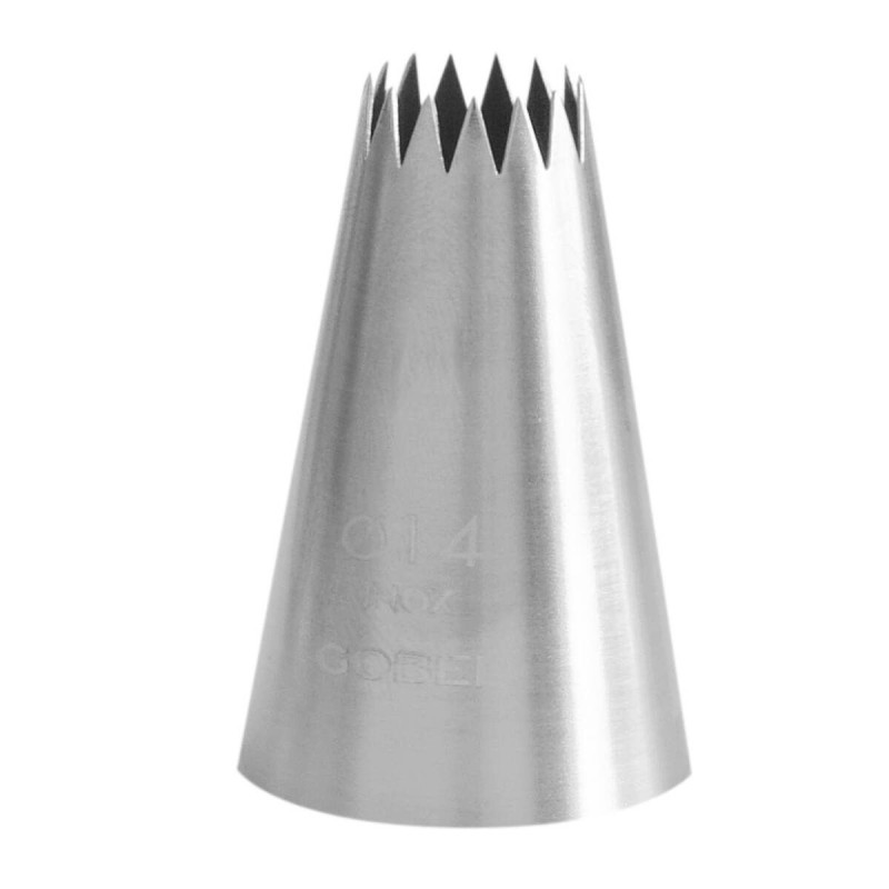 Stainless Steel 15-Tooth Petit Four Nozzle Ø 14mm Gobel Stainless Steel 15-Tooth Petit Four Nozzle Ø 14mm Gobel