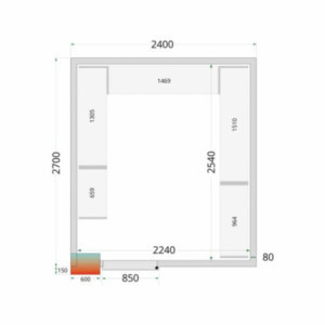 Positive Kühlzelle TEFCOLD 2400 x 2700 - Optimale Konservierung für Profis.