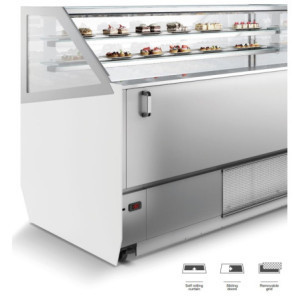 Millennium Ice Cream Display Case - Combisteel Refrigerated 16 bins - LED