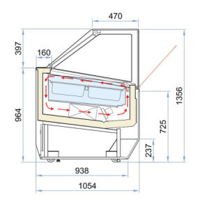 Vitrine à Glace Millenium - Combisteel Réfrigérée 16 bacs - LED