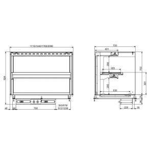 Cubical Heated Display Case with Vitroceramic Plate - Efficient Design