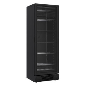 Schwarzer Negativ-Kühlschrank - 1 Glastür - 382 L - CombiSteel