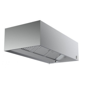 Hotte Murale Cubique Complète - 2400 mm - Avec Moteur, Led et Variateur - CombiSteel