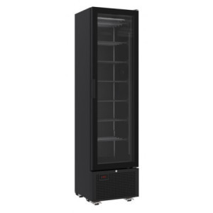 Armoire Réfrigérée Négative Noire - 1 Porte Vitrée - 221 L - CombiSteel