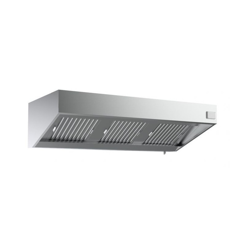 Complete Professional Wall-Mounted Hood - AISI 430 Stainless Steel - LED and Dimmer