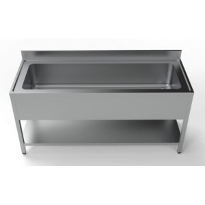 Einbauspüle 1 Becken mit Rückwand und Regal - L 1800 x T 700 mm - CombiSteel
