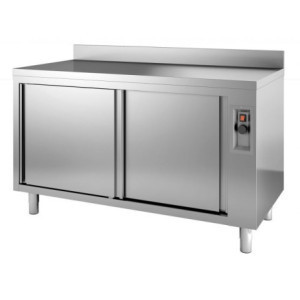 Heated Cabinet with 2 Doors and Backsplash - L 1600 x D 700 mm - CombiSteel