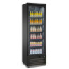 Vitrine à Boissons Noire à 2 Portes Vitrées - 450 L