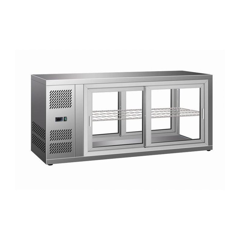 Vitrine Réfrigérée Pâtissière 150L - CombiSteel | Froid Ventilé & Éclairage LED