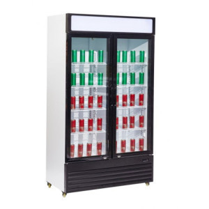 Refrigerated Beverage Display Case 2 Glass Doors - 750 L