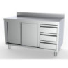 Professional Low Stainless Steel Furniture - 2 Doors 3 Drawers GN 1/1 - CombiSteel