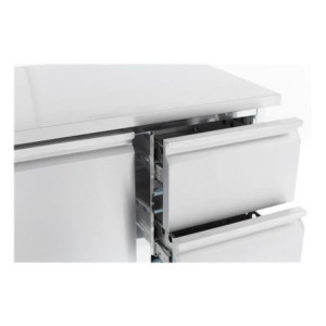 Compact Positive Refrigerated Table - 1 Door and 2 Drawers - 257 L - CombiSteel