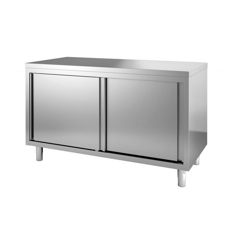 Stainless Steel Low Cabinet - 2 Doors | Depth 600mm | Height 850mm | Combisteel