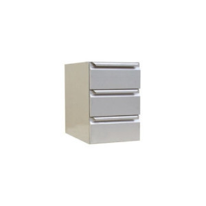 Block 3 Drawers Stainless Steel Table | CombiSteel - 400x630 mm